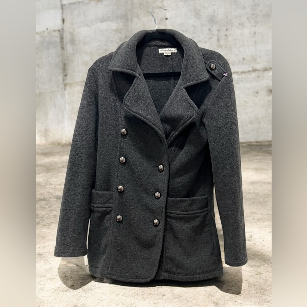 TELLURIDE CLOTHING CO size S Women's Double-Breasted Gray Coat